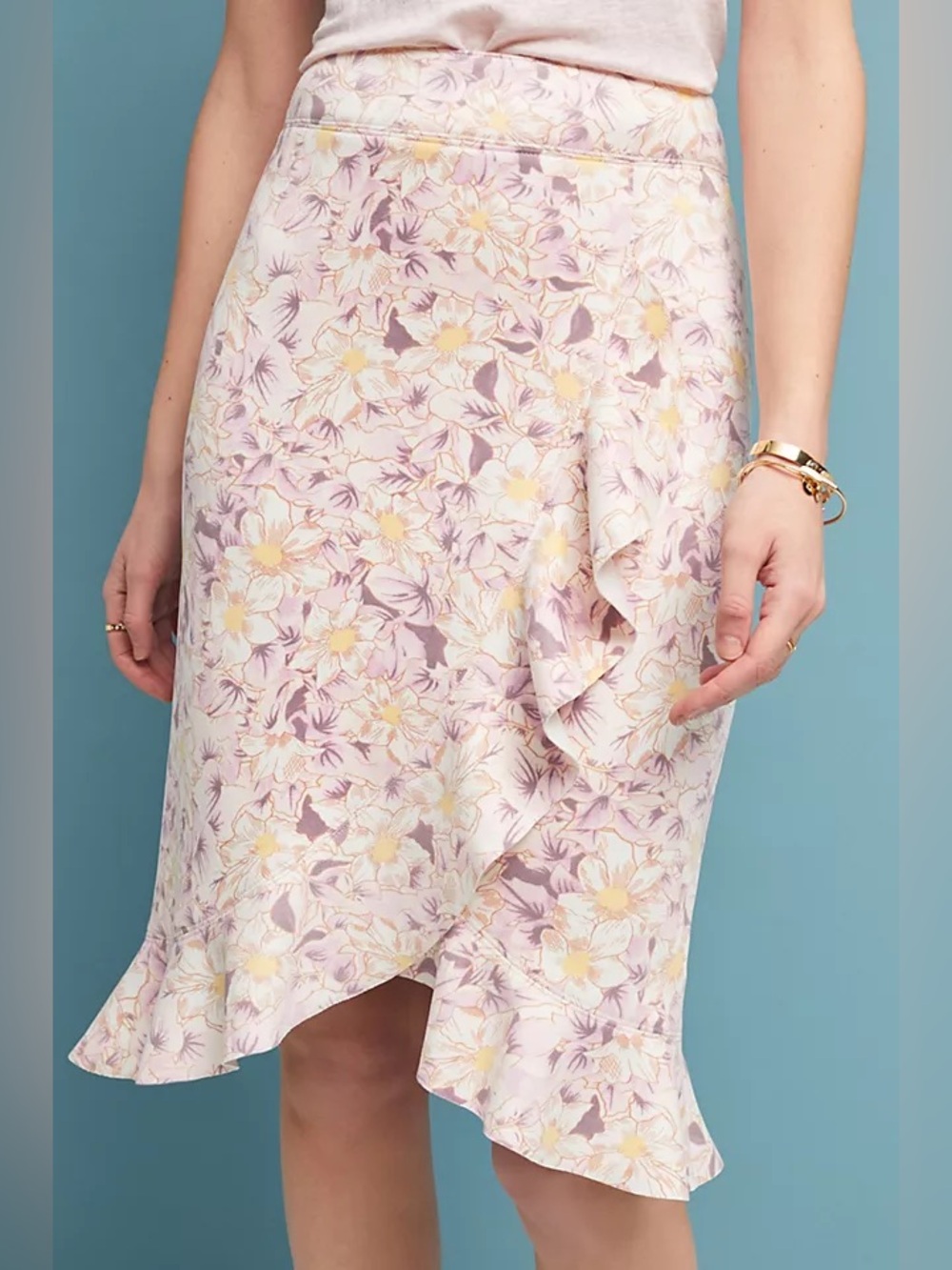 Anthropologie Skye Ruffle Skirt